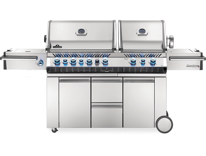 Prestige PRO™ 825 Gas Grill, Power Side Burner, Infrared Rear & Bottom Burners, SS