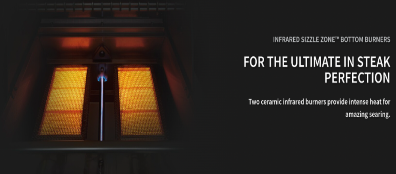 Prestige PRO™ 825 Gas Grill, Power Side Burner, Infrared Rear & Bottom Burners, SS